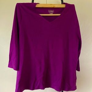 Basic thick purple LL bean shirt